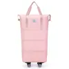 Bolsa de Viagem com Rodas Universal para Mulheres, Bolsa de Bagagem de Grande Capacidade, Mala de Carrinho Leve Dobrável, Armazenamento com Roldana, Bolsa de Bagagem Despachada