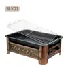 Bandeja Rectangular de Acero Inoxidable para Asar Pescado para Uso Doméstico, Plato Comercial para Mariscos, Parrilla de Carbón, Horno de Carbón para Asar Pescado