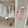 LeEn babyGoiaba Doce! Conjunto de Regata com Fenda nas Costas e Laço e Shorts Estilo Verão para Meninas