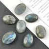 Atacado do Fabricante Personalizado Labradorita Natural Oval Gota d'Água Semi-Acabado Anel Superfície Patch Pedra Bruta Acessórios de Joias DIY