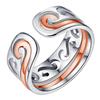 Anillo Aro Dorado Maldición Love Xiangyun para Hombre y Mujer Anillo de Pareja Vida Amor Anillo Dos en Uno Regalo de Cumpleaños