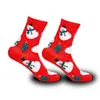 Calcetines Navideños de Moda para Mujer Amazon Reno de Santa Muñeco de Nieve Dibujos Animados Calcetines Gruesos de Algodón Venta al por Mayor