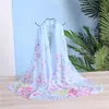 Novo Lenço de Seda Estampado de Chiffon para Primavera e Verão Lenço Feminino Fino Xale de Proteção Solar de Verão Versátil de Uso Duplo