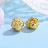 Plata Pura 999 Campana Doble Cara Chapada en Oro Calavera Colgante Pulsera DIY Hecha a Mano Colgante Adorno Colgante Joyería para Pendientes Venta al por Mayor