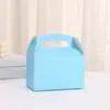 Caja de Regalo de Cartón Blanco de Color Sólido Monocromático Caja para Pasteles Empaque de Regalo para Fiestas y Festividades Cartón tipo Bolsa Venta Directa de Fábrica Venta al por Mayor