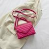 Bolso Bolso de Mujer 2022 Nueva Moda Moda Casual Simple Pequeño Bolso Cuadrado Acolchado Rómbico Cadena Un Solo Hombro Bandolera