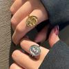 Anillo dorado clásico de estilo experto en moda, elegante anillo para el dedo índice de niña de nicho que combina con todo, accesorios de estilo femenino