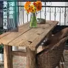 Mesa de centro con panel de puerta viejo Mesa de bar de madera envejecida con panel de puerta de olmo viejo Tablero de mesa Mesa de comedor Madera maciza Panel de puerta viejo Mesa retro