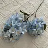 Hortensia Pagoda de 2 cabezas No. 2, flores artificiales de seda para decoración de fondo de boda, decoración del hogar, hortensia artificial de rama alta