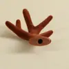 Accesorios de Diadema con Pelusa de Reno Navideño para Niños, Cuernos Lindos, Pasador DIY, Tocado, Cuernos Creativos, Venta al por Mayor