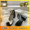 Tacones Altos Franceses para Mujeres Bajitas Primavera 2026 Nuevo Estilo de Hada con Lazo de Mariposa Tacón Grueso Retro Zapatos Mary Jane de Una Sola Pieza