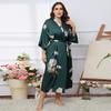 Pijamas Plus Size Yao Ting Nova Chegada Pijamas de Cetim Verão Feminino Luxo Leve Cetim Chiffon Seda Camisola Roupas de Casa WP2669
