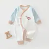 Ropa de Mariposa para Recién Nacidos Algodón Puro Primavera Otoño Cuatro Estaciones Ropa de Monje Mono para Recién Nacidos Body Ropa para Gatear Bebé Niños Niñas