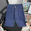 Shorts Jeans Masculino Finos de Verão, Shorts Casuais Masculinos de Cintura Média, Perna Reta, Stretch, Soltos, Calças de 5 Pontos