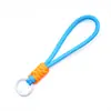 Colgante Llavero de Cuerda Trenzada de Nylon Anudada Bloque de Color Correa Corta para Teléfono Desmontable Accesorio de Correa Colgante Anti-Pérdida