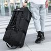 Mochila multifuncional de gran capacidad estilo británico con ruedas, bolsa de viaje, bolsa con ruedas de arrastre, bolsa para equipaje de consigna impermeable para exteriores