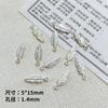 Xianqi Aleación Plata Brillante Pequeña Serpiente Toro Cuenta Tee Hecha a Mano DIY Pulsera Pulsera Material de Joyería Accesorios