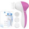 Cepillo de lavado facial tres en uno, limpiador facial eléctrico, instrumento de belleza facial, limpiador de poros, cepillo de lavado facial