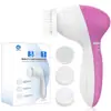Cepillo de lavado facial tres en uno, limpiador facial eléctrico, instrumento de belleza facial, limpiador de poros, cepillo de lavado facial