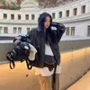 À Pronta Entrega Estilo Coreano Primavera 2026 Novo Casual Vintage Solta Emagrecedora Estilo Bf Biker Jaqueta de Couro PU para Mulheres