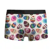 Ovo de Dinossauro Diversão de Páscoa Europeia e Americana Impressão 3D Saint-Pa Roupa Íntima Masculina Adulto Boxer Respirável de Cintura Média com Saco