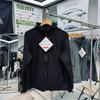 Chaqueta Abrigo Ligero Resistente a los Arañazos Resistente al Desgaste Repelente al Agua para Hombre Forro de Malla Exterior de Doble Capa Cortavientos con Capucha de Nailon