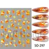 Beleza Completa Transfronteiriça Novos Adesivos de Nail Art Ins Outono Aurora Laser Folha de Bordo Adesivos de Nail Art