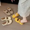 Zapatos Casuales Huecos de Verano Baotou para Mujer 2026 Nuevas Llegadas Versátiles Suela Gruesa de Vacaciones Slip-on Baotou Medias Zapatillas