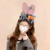 Chapéu de Orelha de Coelho Policial Judy Hopps Cosplay Desenho Animado para Mulheres, Chapéu de Domo Fofo, Boina Zootopia, Tendência