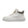 Zapatos para Hombre HuiLi 2026 Nuevos Zapatos Blancos de Caña Alta Versátiles Casuales Zapatos de Tabla Transpirables Amortiguadores Zapatos Deportivos Zapatos para Hombre M