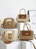 Bolso de nicho transfronterizo para mujer, nuevo bolso de moda tejido de paja 2026, bolso de hombro y cruzado para vacaciones en la playa