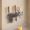 Estante Lateral de Acero al Carbono Soporte para Cuchillos de Cocina Estante de Almacenamiento Bloque de Cuchillos Montado en Pared Estante de Almacenamiento Montado en Pared Cesta de Almacenamiento Soporte para Cuchillos