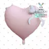 Mecrla Globos de Papel de Aluminio con Forma de Corazón y Lazo, Estilo Ins de Venta Caliente Transfronteriza, 22 pulgadas, para Decoración de Fiesta de Cumpleaños