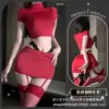Lencería Erótica de Alta Calidad, Falda Corta Ajustada Sexy para Chicas Calientes, Conjunto de Dos Piezas Estilo Reina, Estilo Pura Deseo para Discoteca