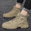 Botas Novo Estilo Coreano Outono e Inverno 2024 Tendência Casual Britânica Moda Tendência Botas de Motocicleta Cano Médio-Alto Calçados Tendência para Uso Externo para Homens