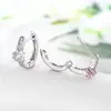 Nuevos Pendientes de Moda Hensen de Estrella de Cinco Puntas, Circonita, Estilo Simple de Nicho Ins, Versátiles, con Pendiente Recto