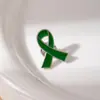 Broche de Concienciación para la Prevención de Ayudas Transfronterizas, Insignia Metálica de Cinta Roja de Esmalte Colorido, Pin de Solapa para Evento de Promoción Benéfica