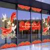 Día Nacional y Festival de Medio Otoño Ventana Decorativa de Vidrio Minimalista Moderna de Piso a Techo Pegatinas Electroestáticas para Ventanas de Edificios de Oficinas Pegatinas de Ventana para Pared