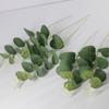 Hoja Verde Individual, Hoja de Dinero Individual, Arreglo Floral Artificial de Hojas de Eucalipto, Planta al por Mayor Hoja de Eucalipto Artificial
