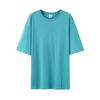 Playera de manga corta de algodón de 200 gramos ropa para amantes de hombres y mujeres primavera y verano 2024 venta al por mayor color sólido hombro caído versión ligera versión en blanco