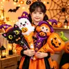 Faixa de Cabeça Grande de Halloween com Haste Longa Balão de Filme de Alumínio Festival Fantasma Abóbora Fantasma Aranha Morcego Adereço de Cabeça Engraçado