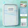 Bolsa de malla con cremallera para tutoría de exámenes, bolsa de almacenamiento para documentos y hojas de examen, bolsa de clasificación por materia en forma de L, transparente y de gran capacidad