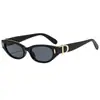 Gafas de Sol Pequeñas con Montura Transparente Estilo Ojo de Gato Estilo Callejero Europeo y Americano Gafas Unisex Versátiles de Moda Tendencia 206 D110