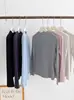 Camisa Base de Lyocell Tencel Acetato Lana para Mujer, Otoño e Invierno, Cuello Redondo, Color Sólido, Top Versátil, Suéter de Punto Cálido de Manga Larga