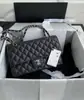 2023 Nuevo Bolso Pequeño de Piel Genuina Caviar Fragante Piel de Vaca Cf para Mujer Clásico Más Fácil de Combinar Bolso de Hombro Cruzado Edición de Alta Gama