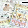 Cuaderno de Cuero Pintado con Collage de Conejo Miffy, Páginas Lindas a Todo Color, Diario Impreso de Alto Valor para Estudiantes
