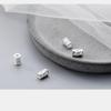 S925 plain prata impressão 6mm barril contas artesanal DIY string pulseira talão jóias acessórios direto da fábrica S0739