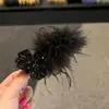 Clipes de Cabelo Elegantes de Pena Puro Desejo High-End para Mulheres 2026 Novo Estilo Coleção de Grampos para Franja Lateral da Testa