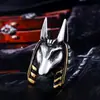 Acero guerrero joyería vintage al por mayor Dios fantasma cabeza de Anubis anillo personalidad de hombre anillo dominante