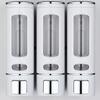 Dispensador de Jabón de Tres Cabezales de 400 ml Montado en Pared para Hoteles y Casas de Huéspedes, Dispensador de Champú, Dispensador de Gel de Ducha, Botella Dispensadora de Jabón, Gel de Ducha